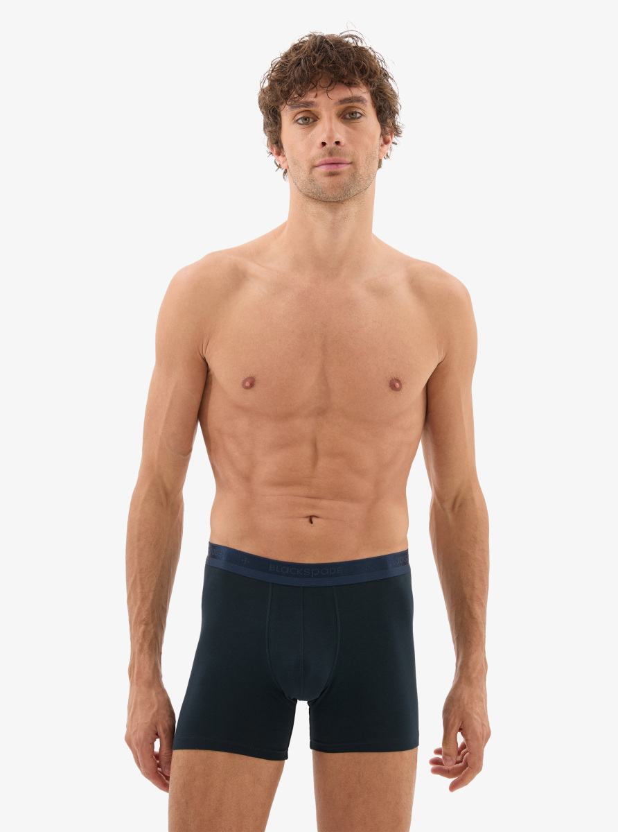 Erkek Pamuk Elastan Boxer 40861 - Lacivert