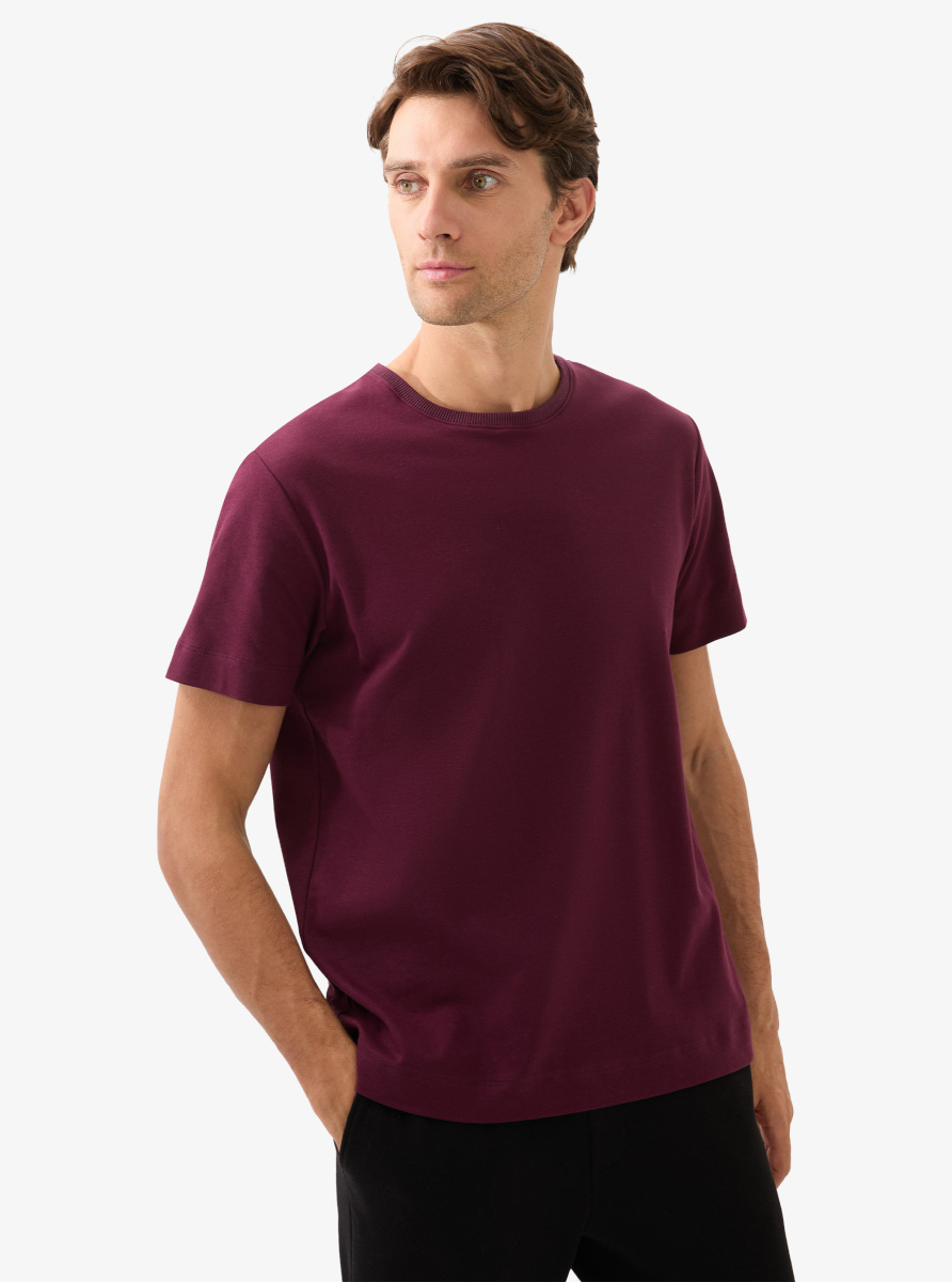 Erkek T-Shirt 40818 - Bordo